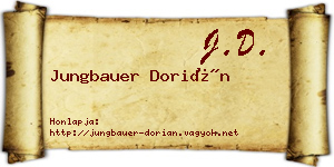 Jungbauer Dorián névjegykártya